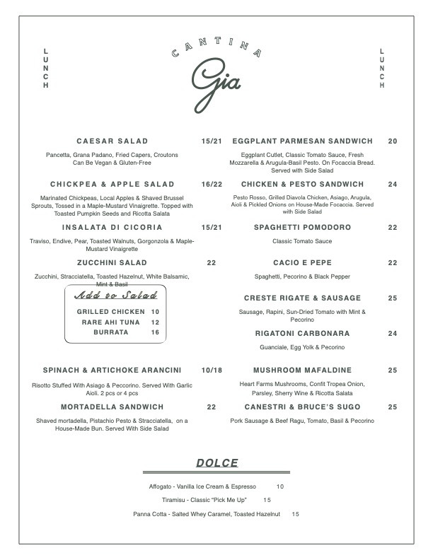 Gia Lunch 2026 Current MARCH